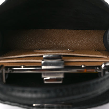 Fendi Cuoio Romano Selleria Chamois Small Peekaboo I SEE U Satchel Black Camel Sunflower 6 of 9