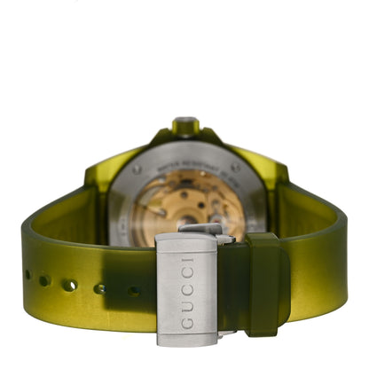 Gucci Stainless Steel Rubber 40mm Dive Quartz Watch Green 3 of 4