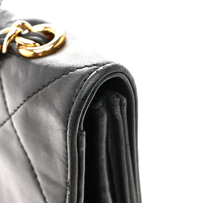Chanel Lambskin Quilted Diamond CC Flap Black 14 of 16