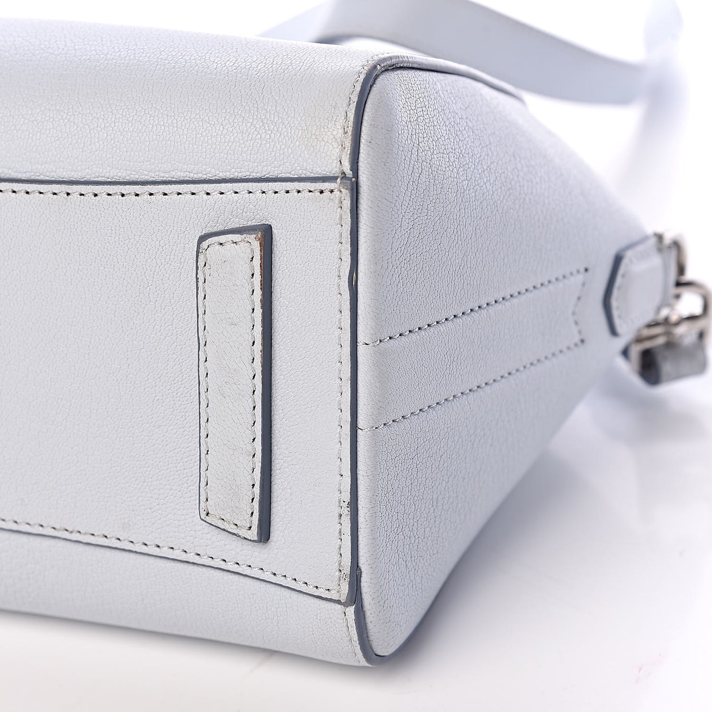 Sugar Goatskin Mini Antigona Baby Blue
