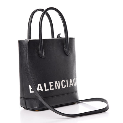 Balenciaga Grained Calfskin Ville Aj Tote XXS Black 3 of 14