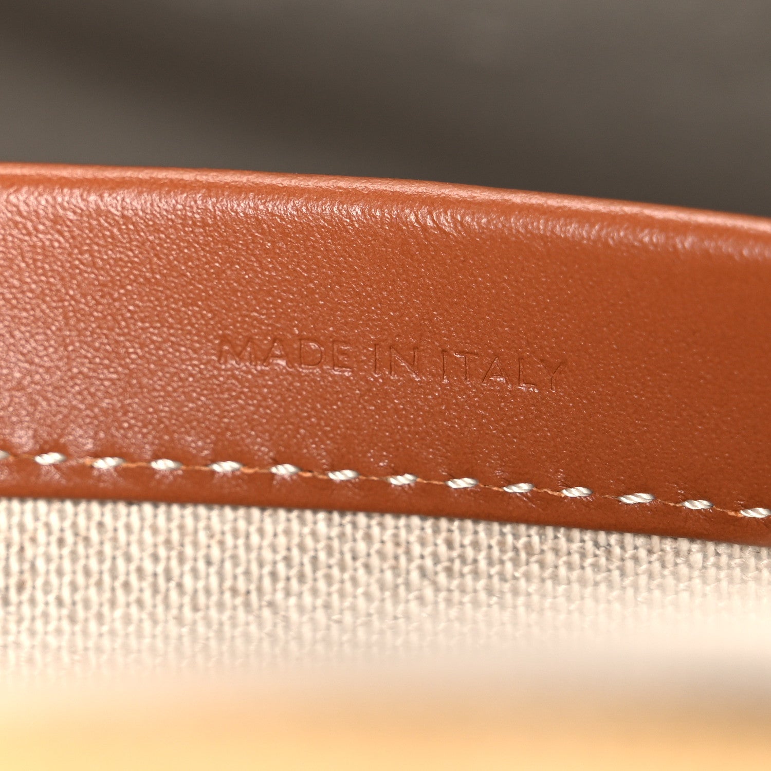 Celine Canvas Calfskin Triomphe Large Cabas Thais Natural Tan 6 of 10