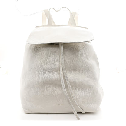 Mansur Gavriel Tumbled Calfskin Backpack Bag White 1 of 10