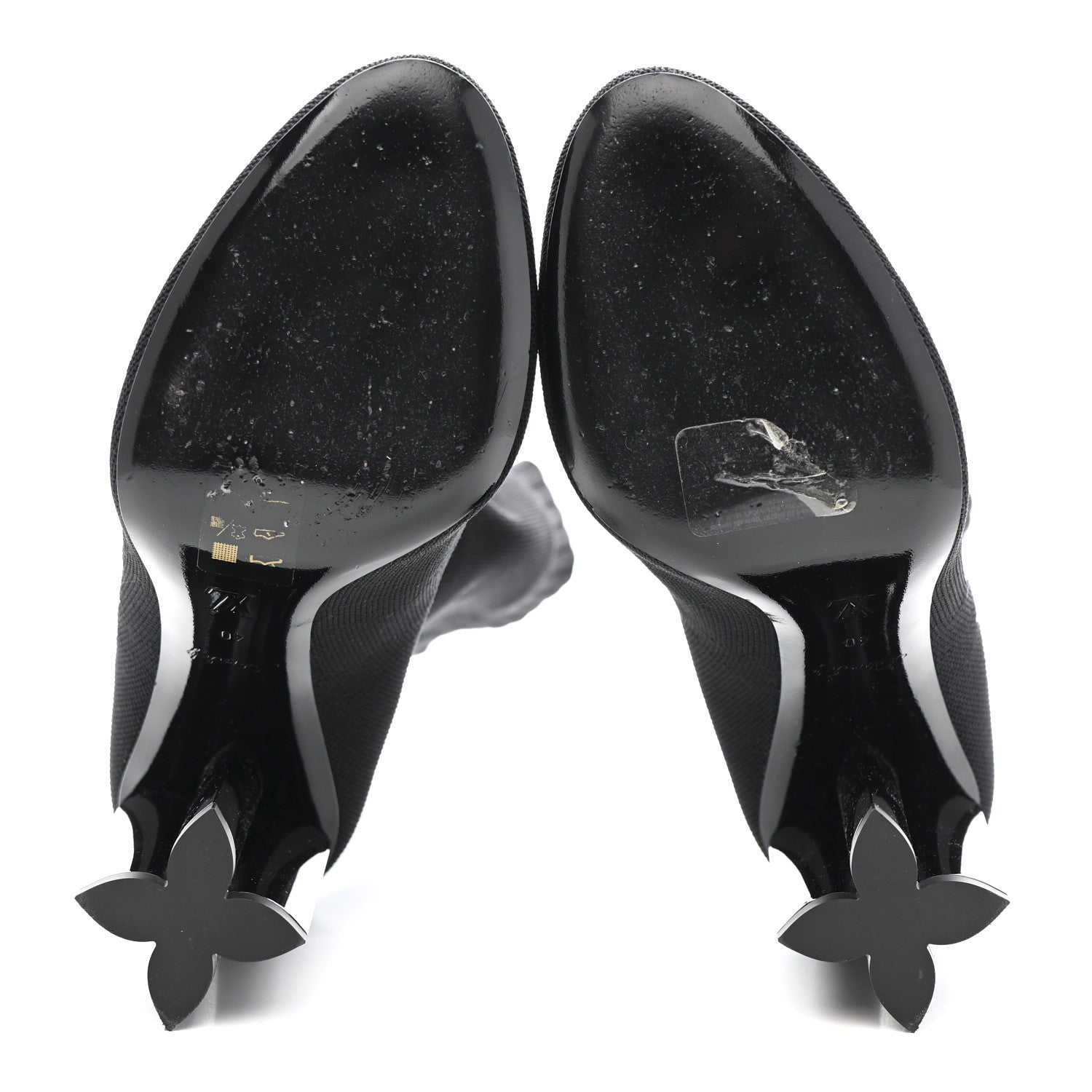 Louis Vuitton Stretch Fabric Silhouette Ankle Boots 40 Black 5 of 8