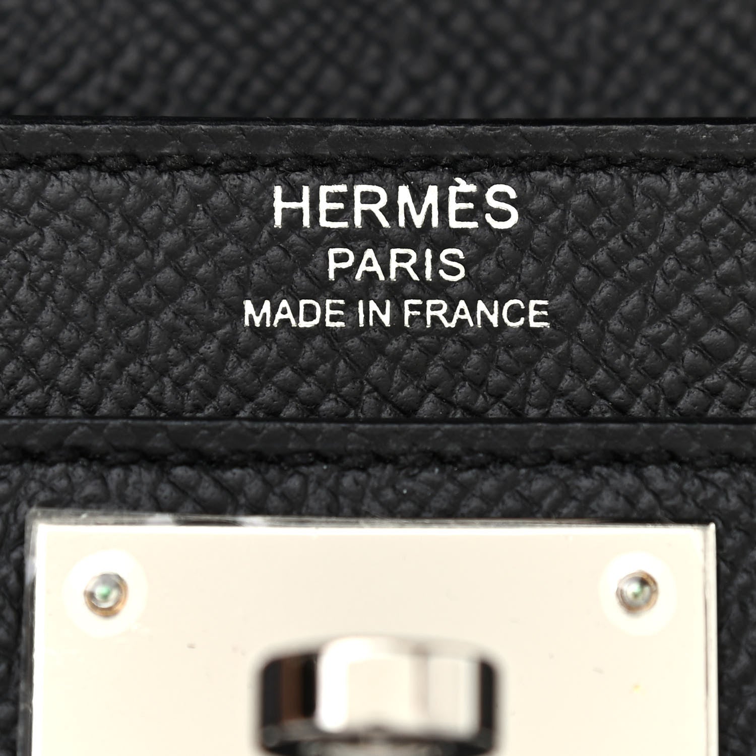 Hermes Epsom Kelly Depeches 25 Pouch Black 6 of 10