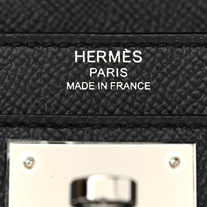 Hermes Epsom Kelly Depeches 25 Pouch Black 6 of 10