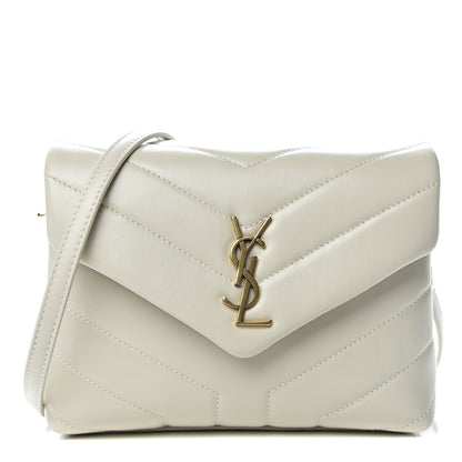 Saint Laurent Calfskin Y Quilted Monogram Toy Loulou Crossbody Bag Blanc Vintage 1 of 10