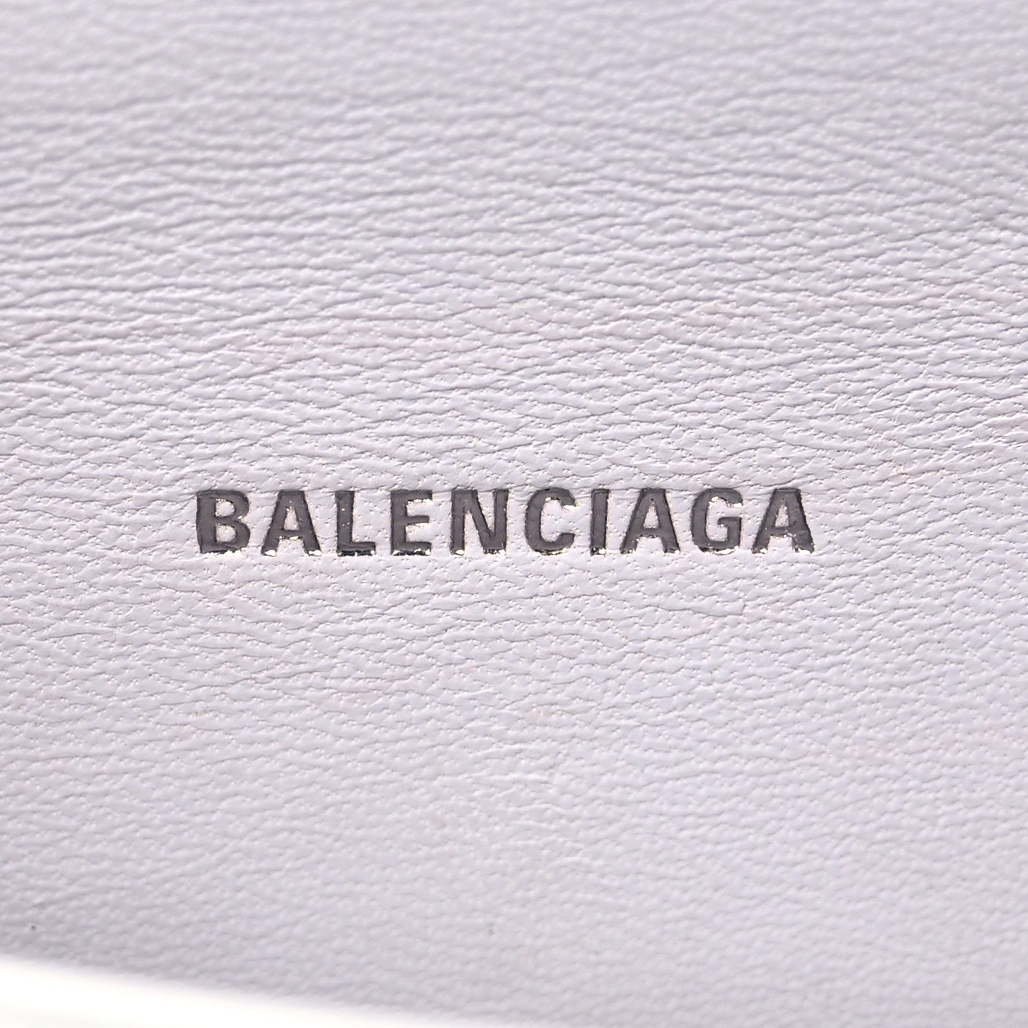 Balenciaga Shiny Calfskin Crocodile Embossed Hourglass Top Handle Bag XS White 6 of 7