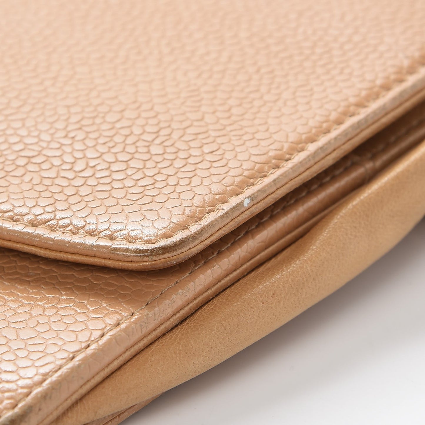 Caviar Timeless CC Wallet On Chain WOC Beige