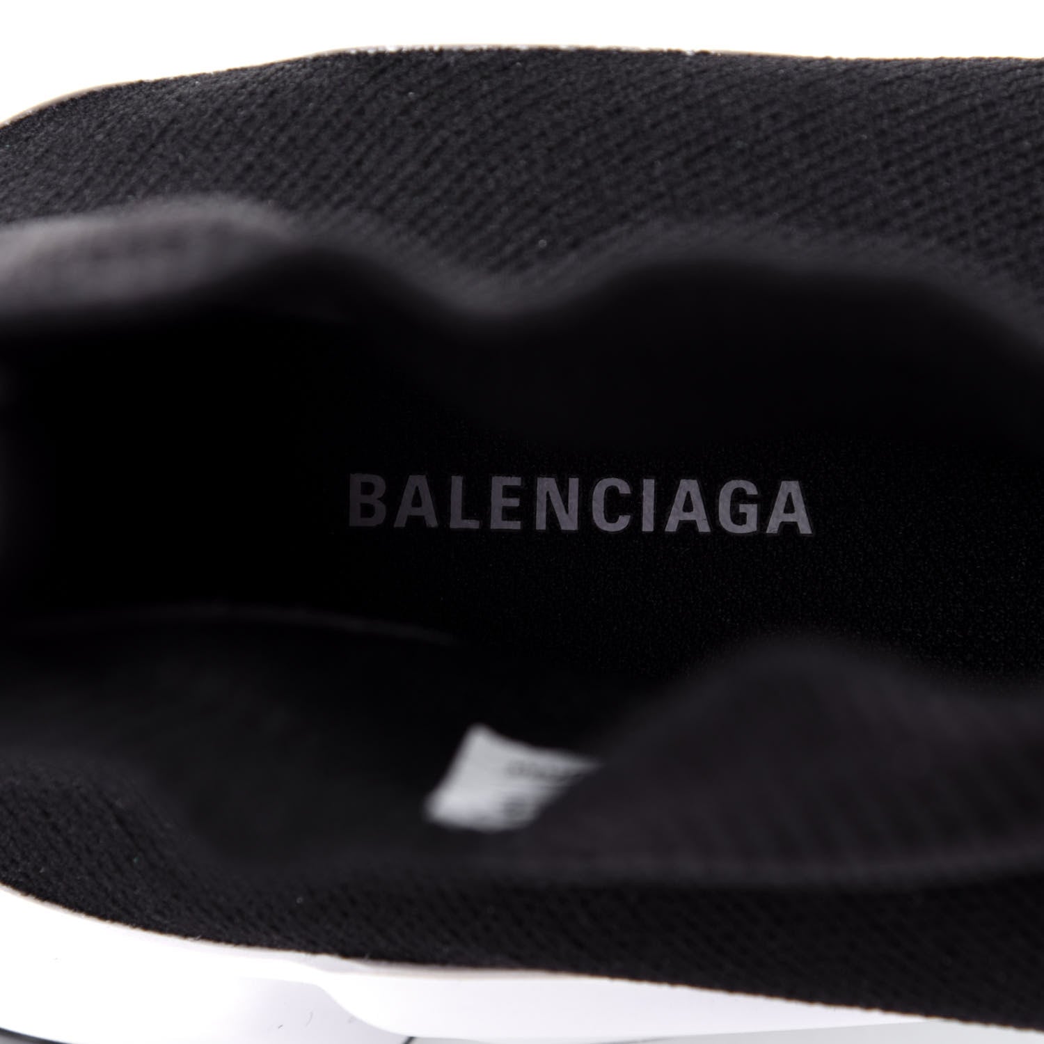 Balenciaga Neoprene Knit Womens Speed Sneakers 37 Black White 8 of 11