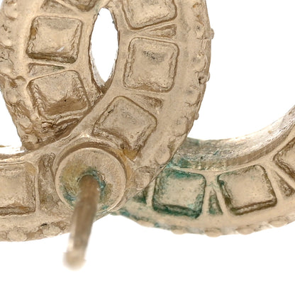 Chanel Crystal Timeless CC Earrings Light Gold 5 of 5