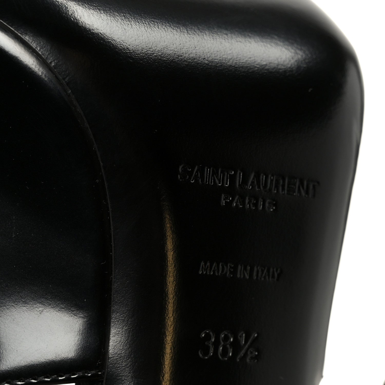 Saint Laurent Glazed Calfskin Lee Slingback Pumps 38.5 Black Saint Laurent Glazed Calfskin Lee Slingback Pumps 38.5 Black