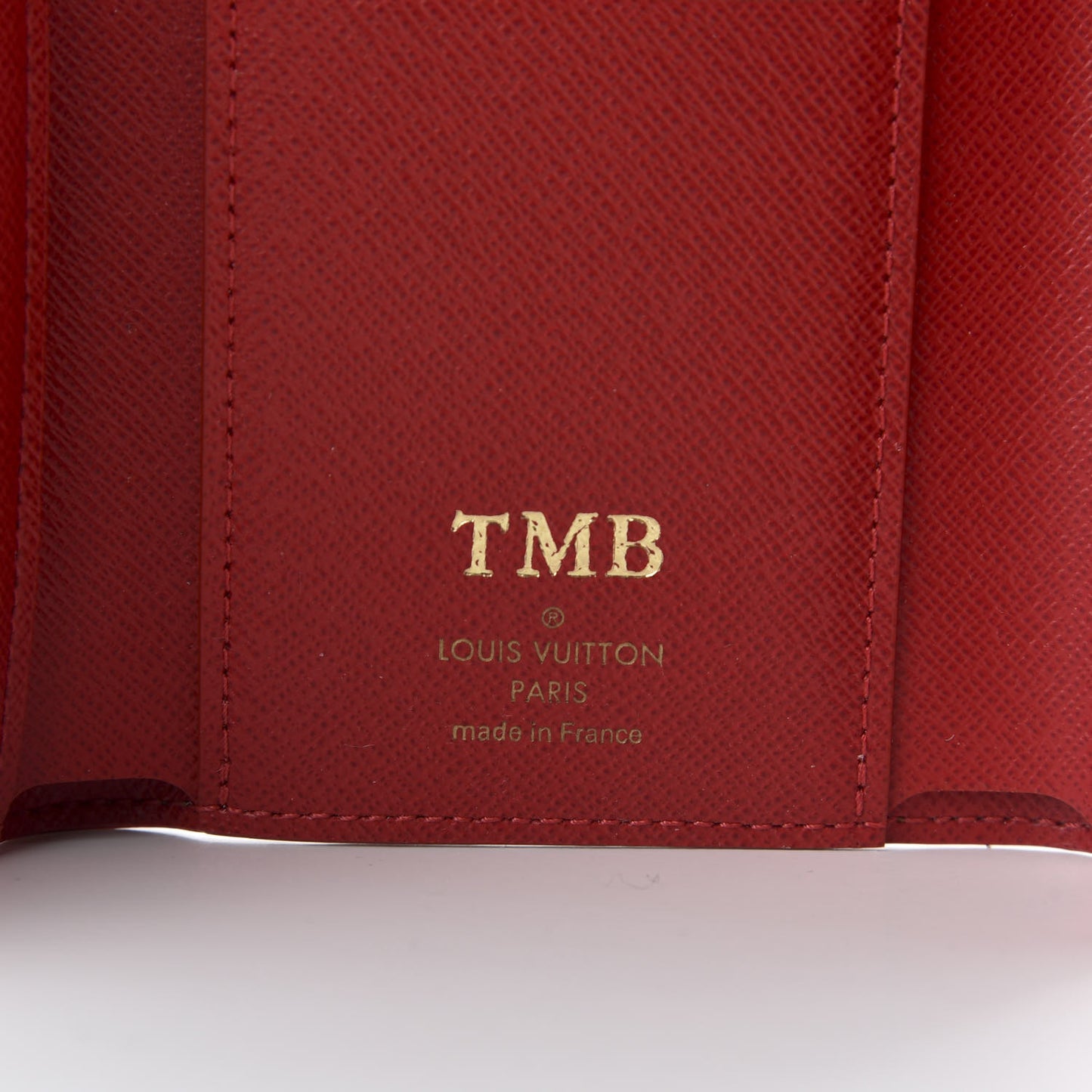 Damier Ebene Studded Victorine Wallet Cherry