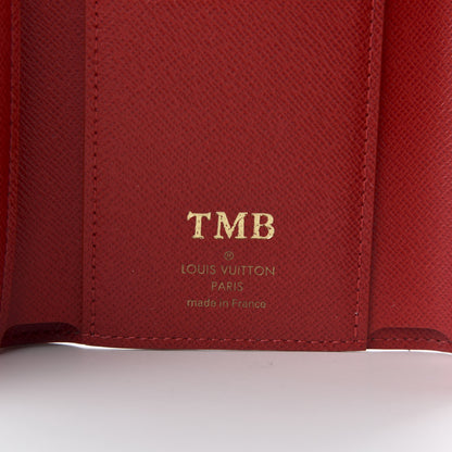 Louis Vuitton Damier Ebene Studded Victorine Wallet Cherry 6 of 7