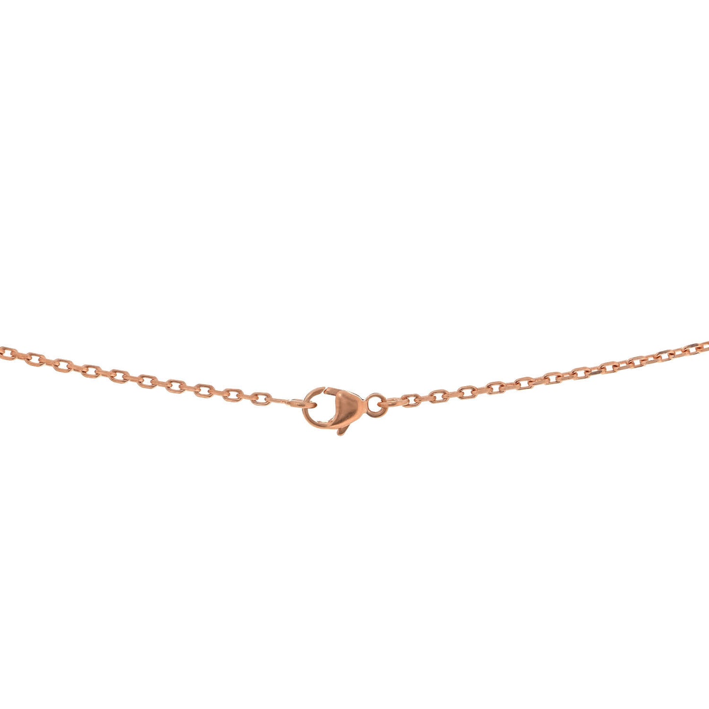 Lacquered Rose Gold Mini Pop H Pendant Necklace Black