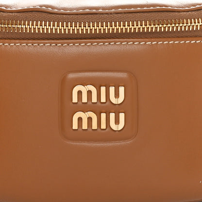Miu Miu Calfskin Logo Belt Bag Caramel 7 of 9