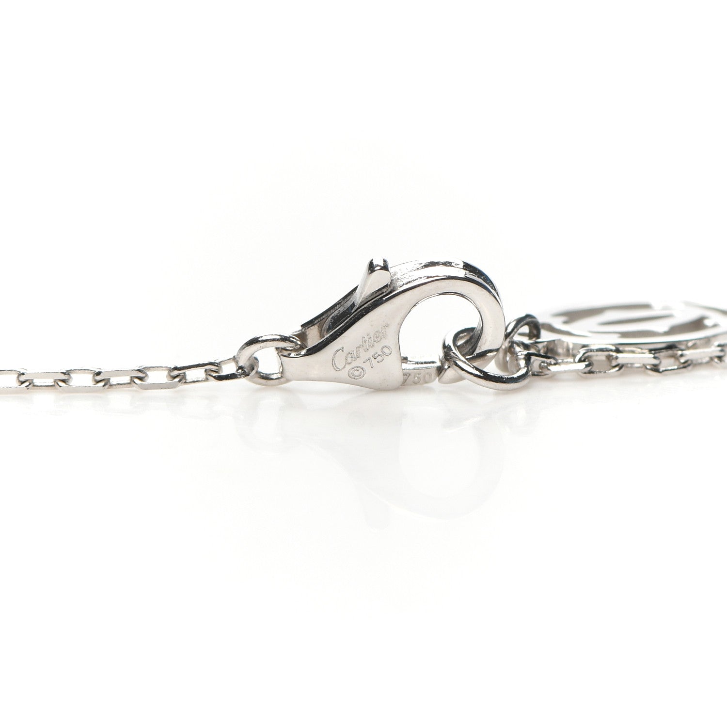 Cartier 18K White Gold Diamond D'Amour Heart Pendant Necklace 4 of 6