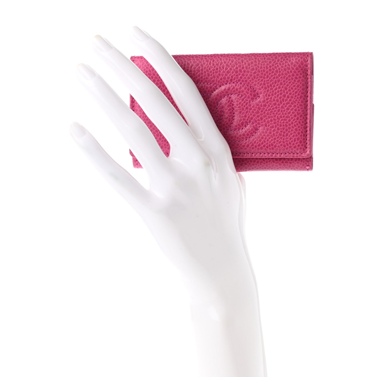 Chanel Caviar Timeless CC 6 Key Holder Case Dark Pink 2 of 8