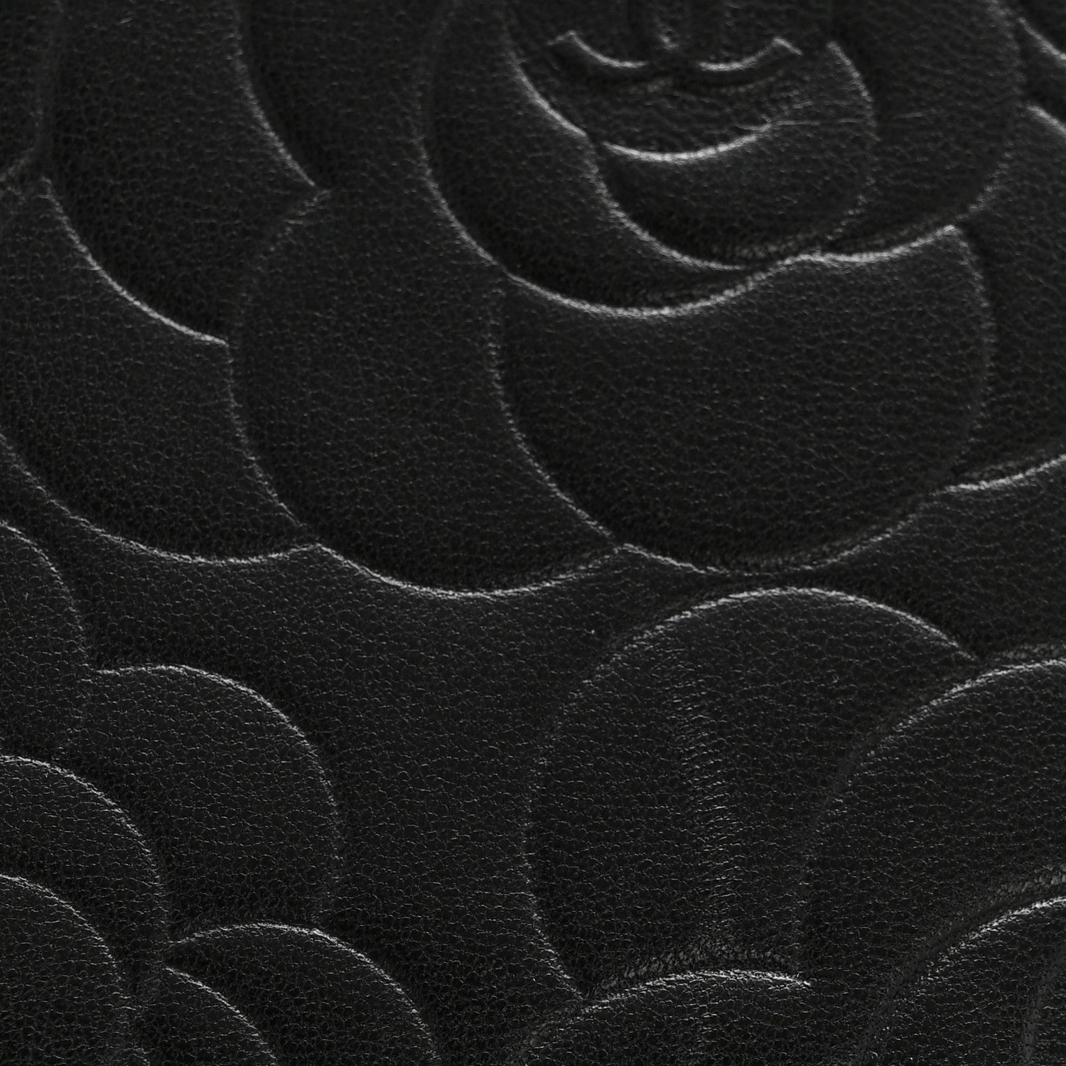 Chanel Lambskin Camellia Embossed Zip Around Organizer Wallet Black 12 of 13