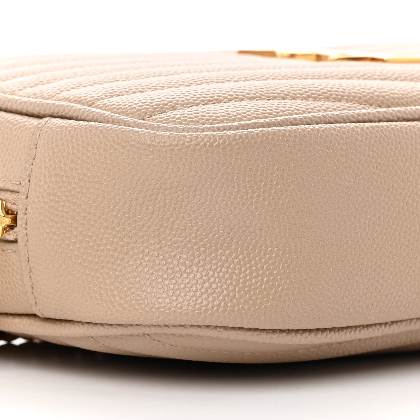 Grain De Poudre Matelasse Monogram Mini Lou Camera Bag Dark Beige