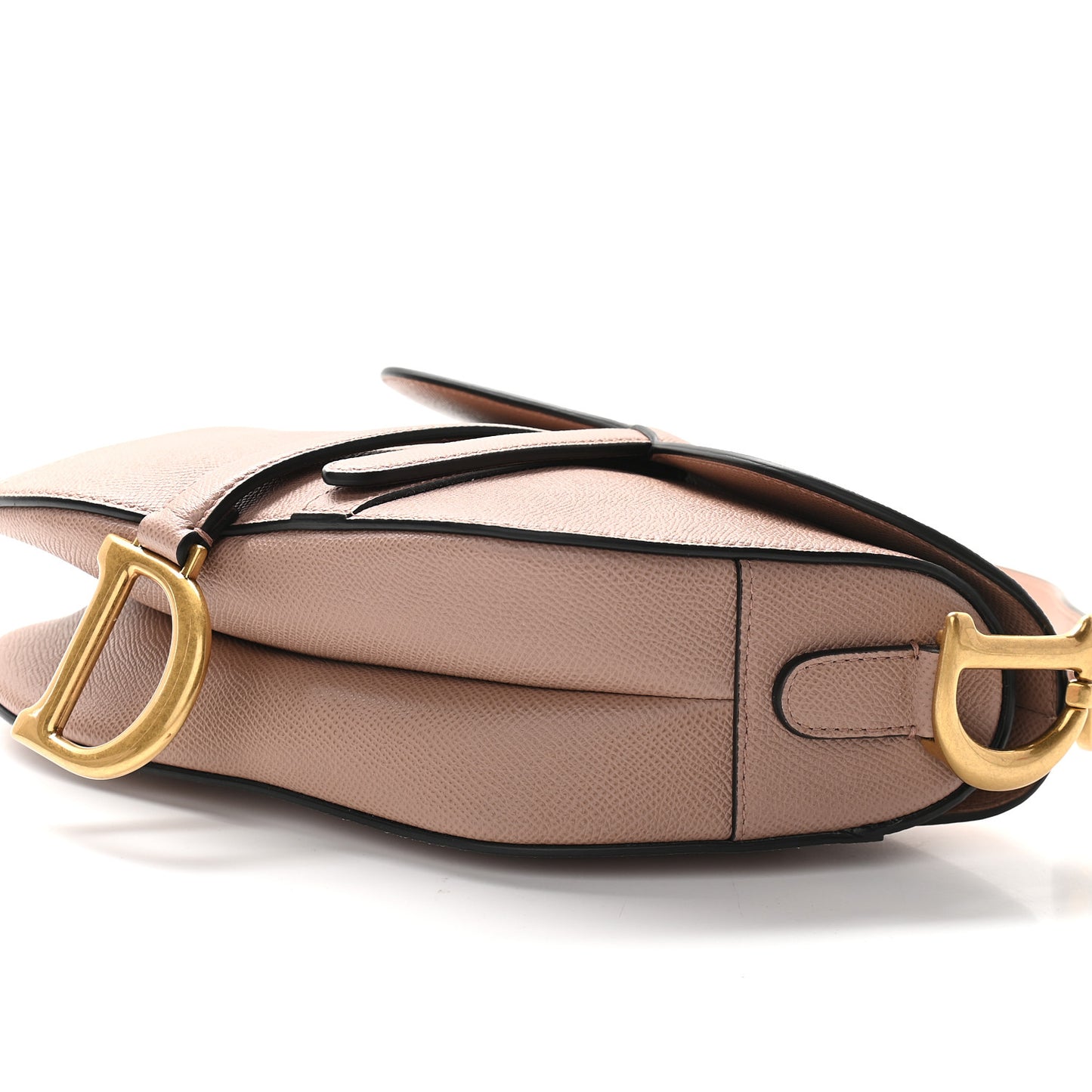 Grained Calfskin Saddle Bag Pink