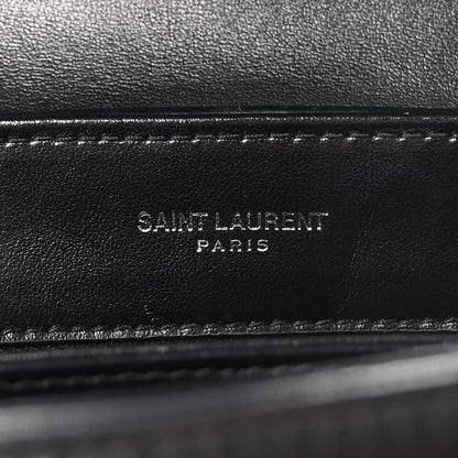 Saint Laurent Calfskin Y Quilted Monogram Toy Loulou Crossbody Bag Black 6 of 9
