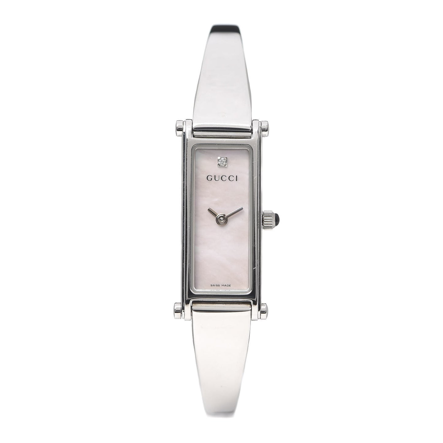 Stainless Steel Diamond Mother of Pearl 12mm 1500L Horsebit Quartz Watch