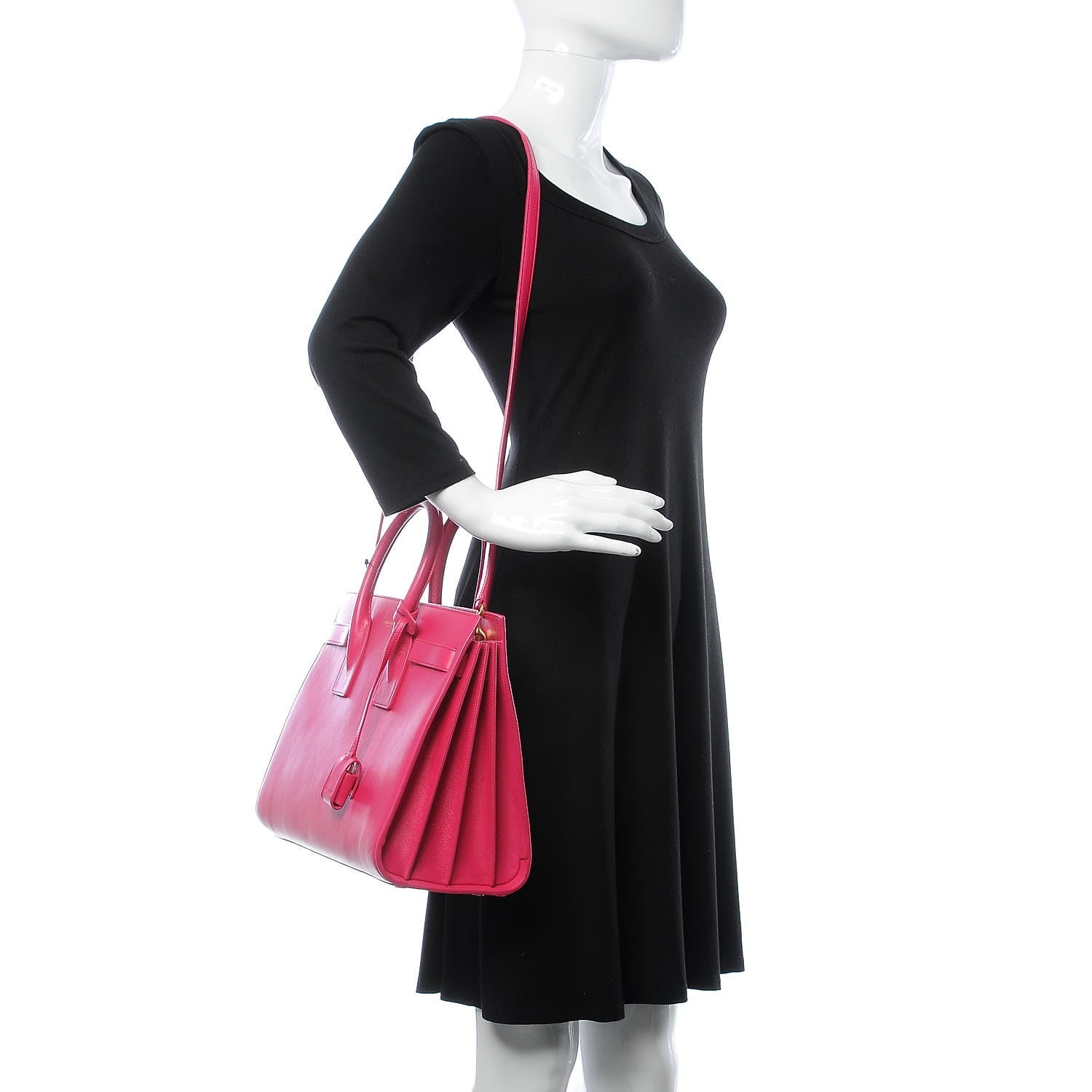 Saint Laurent Calfskin Small Sac De Jour Bubblegum 2 of 7