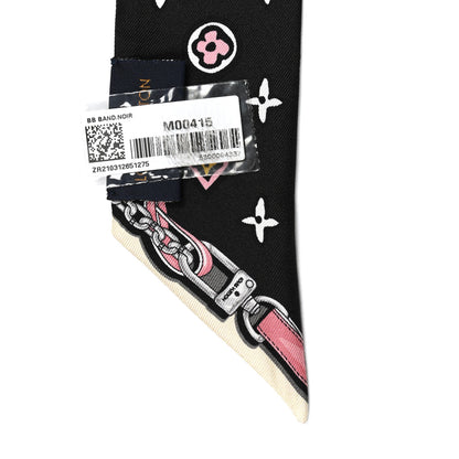 Louis Vuitton Silk Monogram Wild At Heart BB Bandeau Black 4 of 4