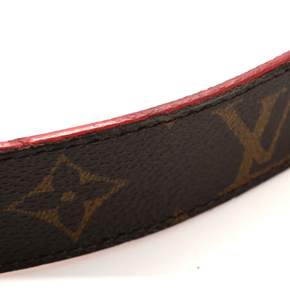 Louis Vuitton Calfskin Monogram 30mm LV Initiales Reversible Belt 85 34 Red 9 of 13