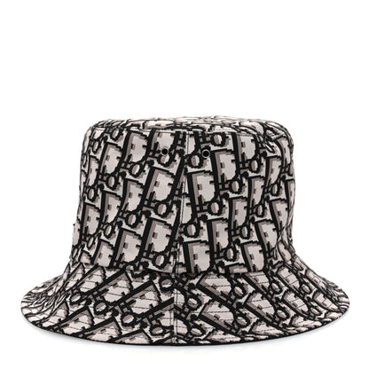 Christian Dior Oblique Reversible Teddy-D Brim Bucket Hat 57 Navy 11 of 13