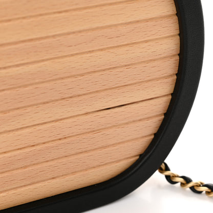 Chanel Beech Wood Lambskin Round CC Vanity Case Black 11 of 12