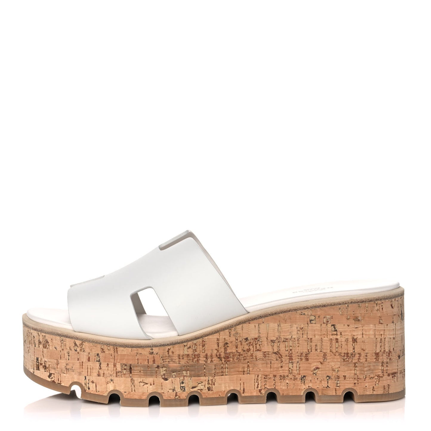 Calfskin Cork Eze 30 Sandals 41 White