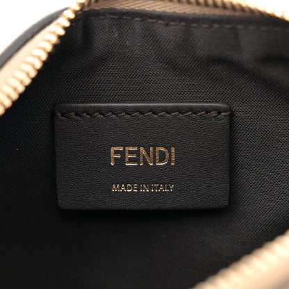 Fendi Crystal Vitello Laminato Suede FF Mini Fendigraphy Hobo Bag Platino 6 of 12