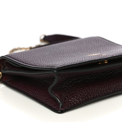 Christian Dior Grained Calfskin D-Bee Crossbody Burgundy 13 of 16