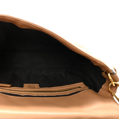 Fendi Nappa FF 1974 Embossed Baguette Miele Scuro 5 of 9