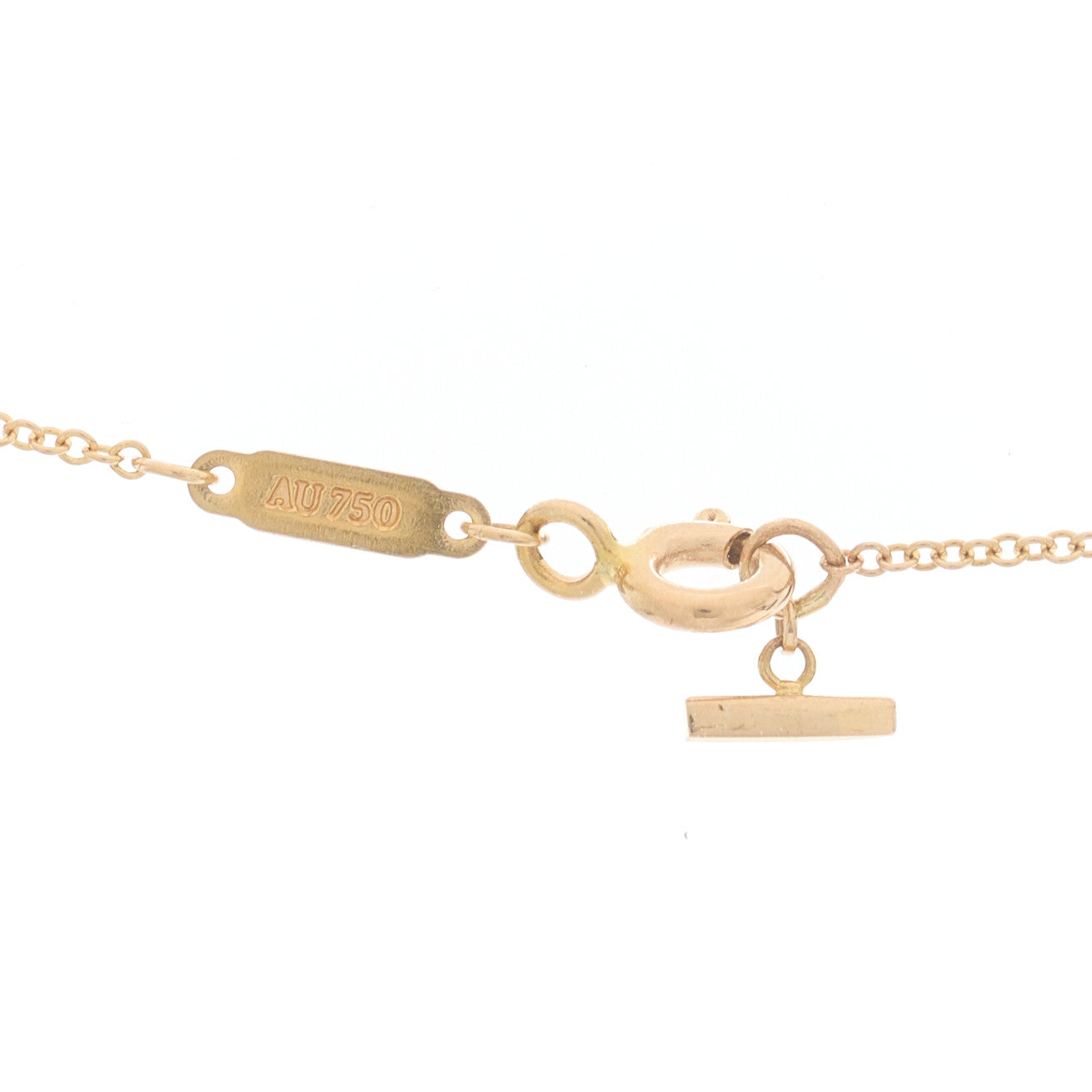 Tiffany 18K Rose Gold T Smile Pendant Necklace 4 of 6