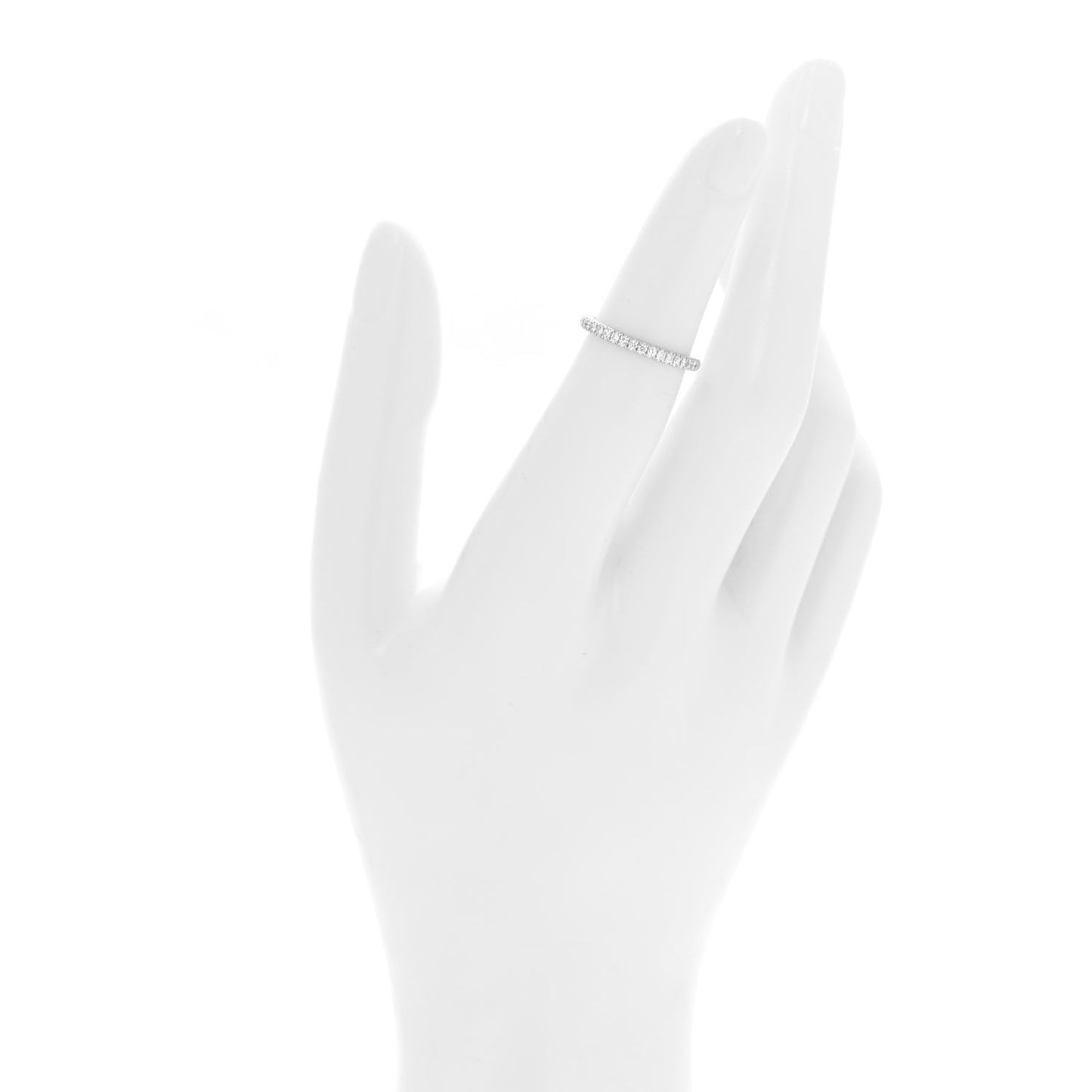 Platinum Diamond .17ctw Soleste Half Eternity Band Ring 48 4.5