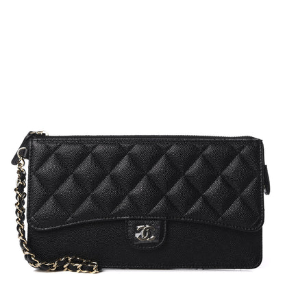 Chanel Caviar Quilted Classic Pouch With Handle Black 1 of 8
