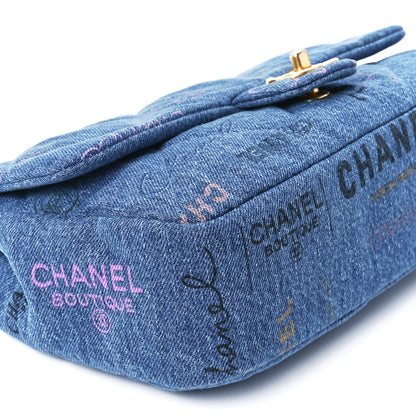 Chanel Denim Quilted Denim Large Mood Flap Blue Multicolor 11 of 12