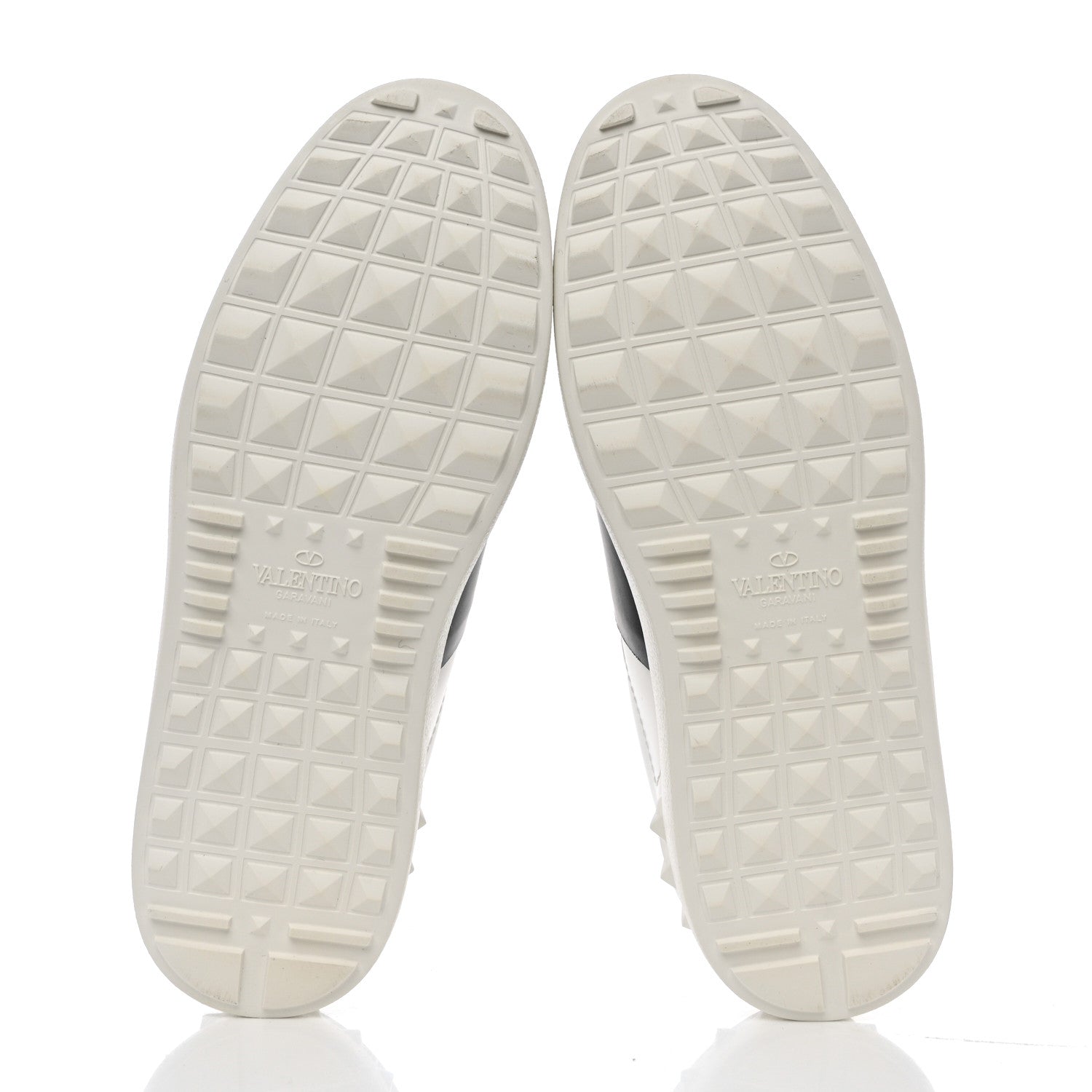 Valentino Garavani Calfskin Womens Rockstud Open Sneakers 36.5 White Black 5 of 8