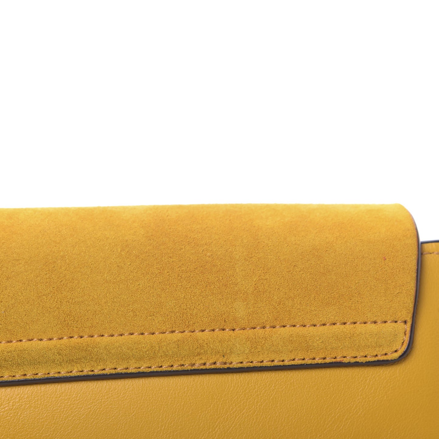 Suede Calfskin Small Faye Shoulder Bag Dusty Yellow