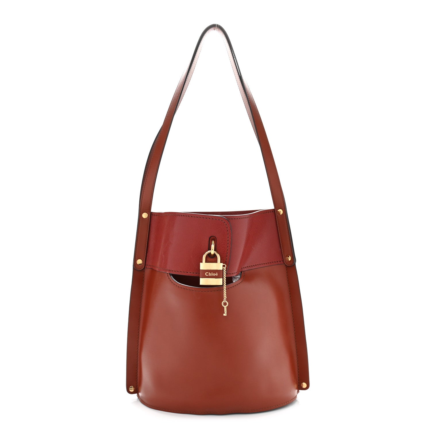 Chloe Smooth Calfskin Medium Aby Bucket Bag Brown 1 of 14