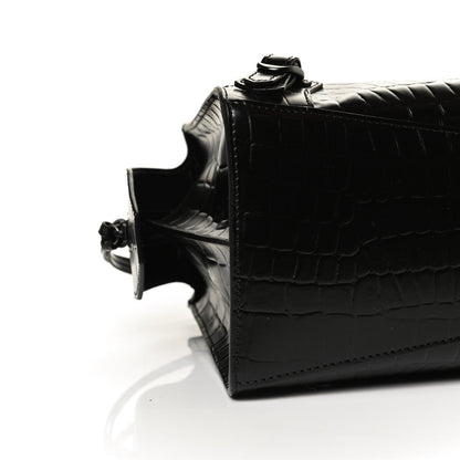 Balenciaga Semi Shiny Calfskin Crocodile Embossed Neo Classic Black Hardware S City Black 8 of 9
