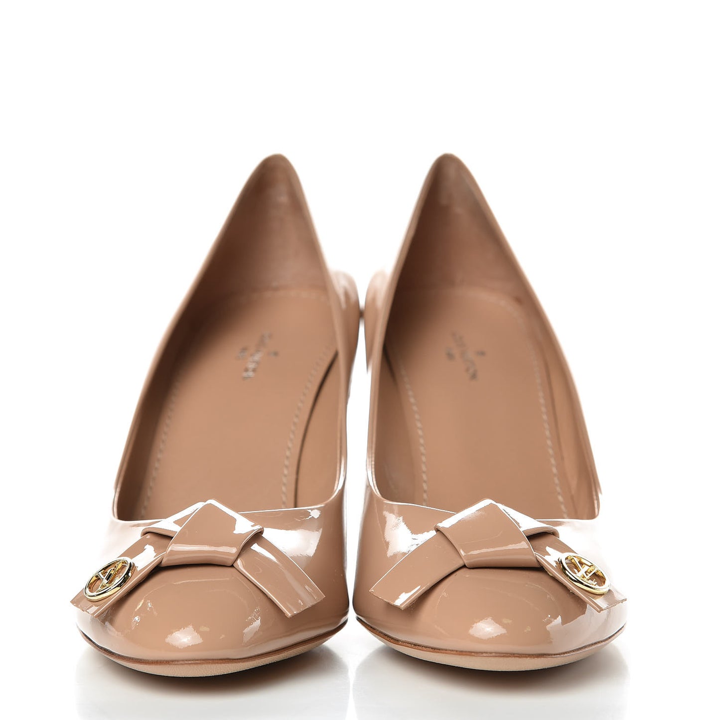 Patent Calfskin Fiancee Pumps 36.5 Ecru