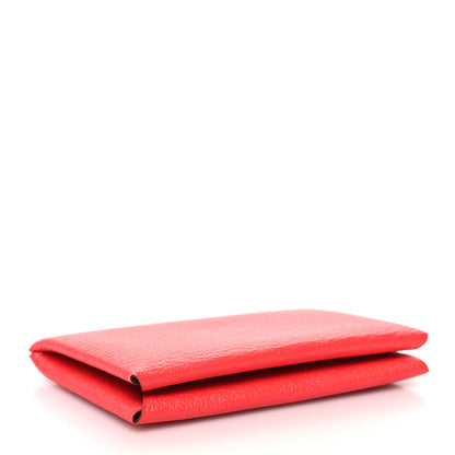 Hermes Chevre Mysore Verso Calvi Card Case Rose Texas Quebracho 4 of 12