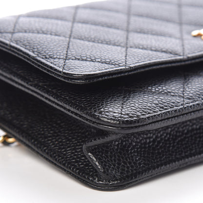 Chanel Caviar Quilted Wallet On Chain WOC Black 11 of 13