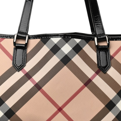 Burberry Supernova Check Large Nickie Tote Black 9 of 14
