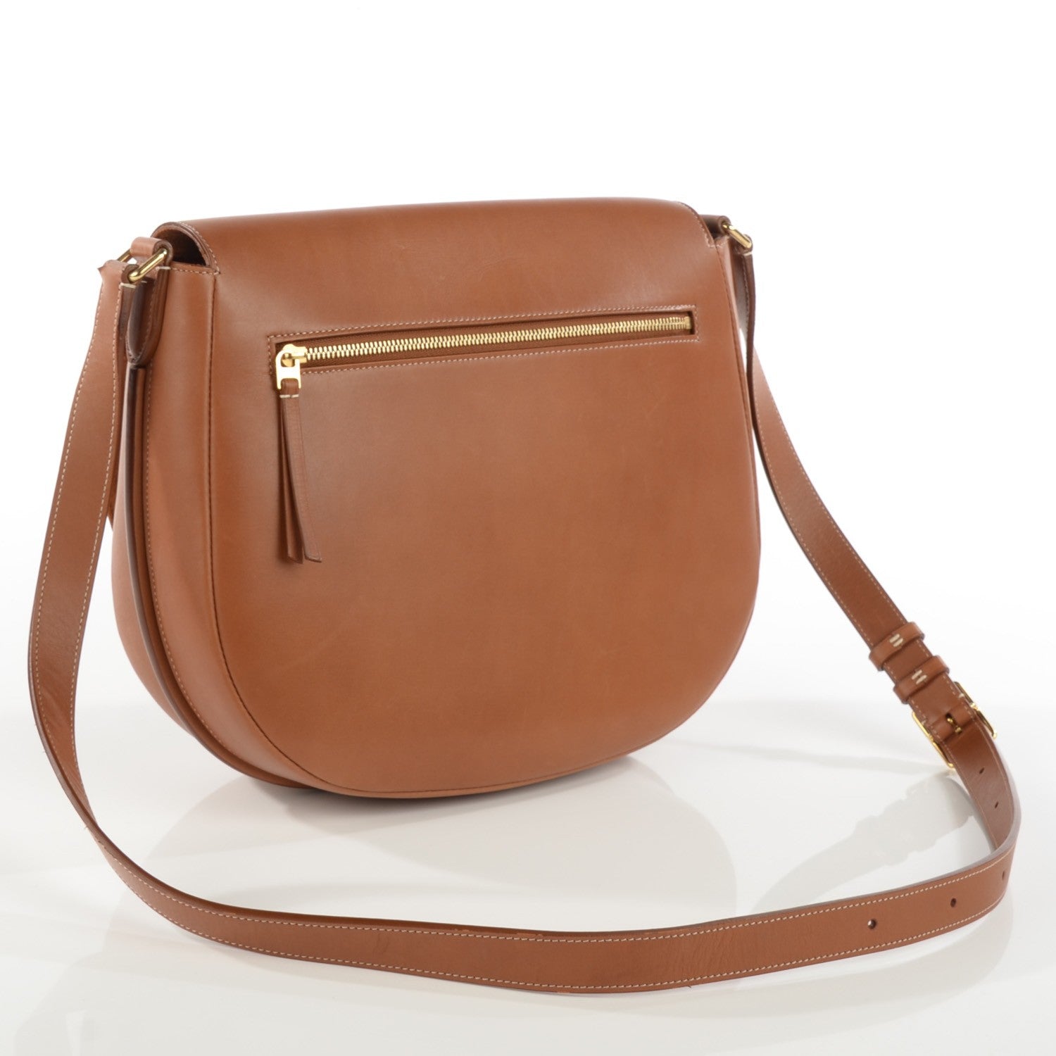 Celine Natural Calfskin Trotteur Messenger Tan 4 of 10