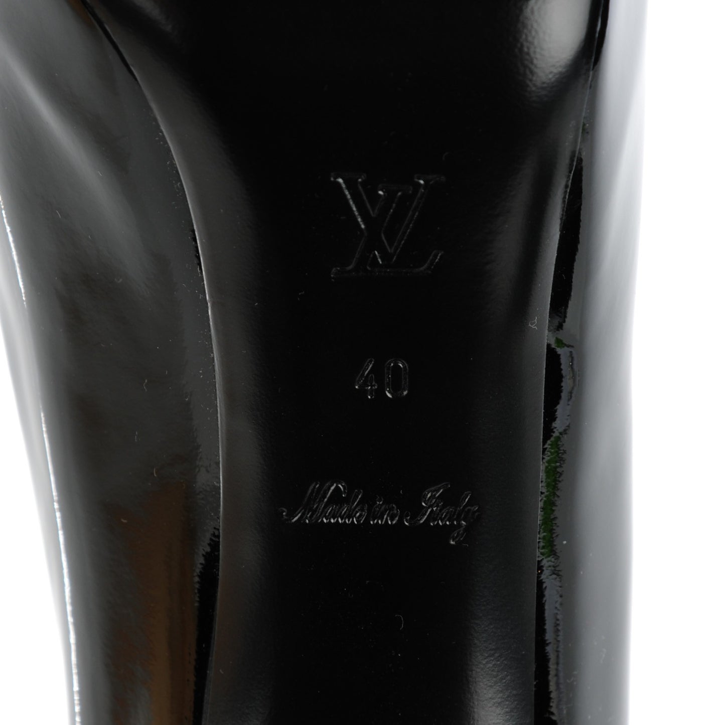 Patent Calfskin Oh Really Peep Toe Pumps 40 Black